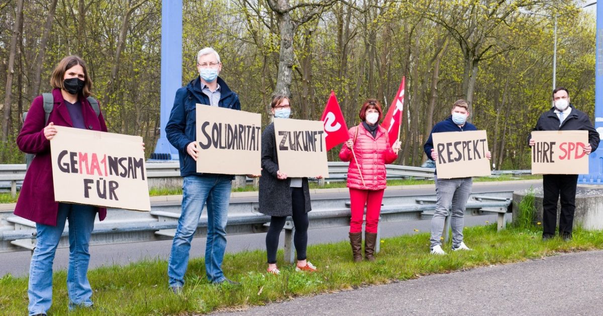 SPD Schwerin demonstriert zum 1. Mai SPDKreisverband Schwerin